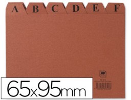 Indice fichero cartón Liderpapel nº 1 65x95 mm.